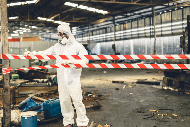 Professional Sewage Cleanup technician working in Elmer, NJ